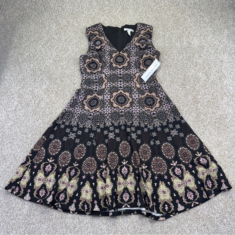 London Style Collection Dress Women’s Floral Size 8 Strech - Picture 2 of 14
